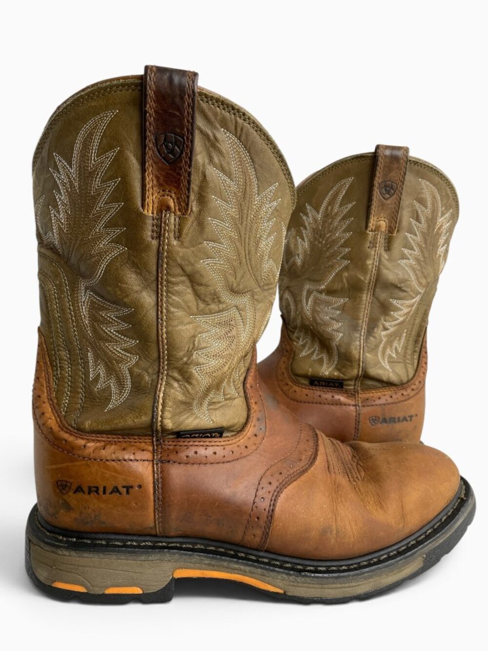 Ariat Workhog 10001188 Western Cowboy Biker Work Leather Boots Men’s 12 D